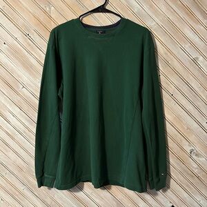 Tommy Hilfiger Forest Green Long Sleeve Tee Casual Basic Cotton Top
